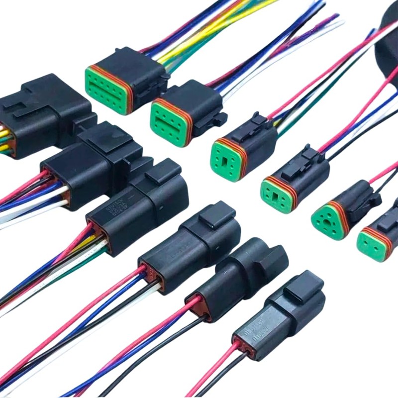 Black Male & Female Connectors for Deutsch DT Prewired DT06
