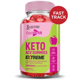 Justified Laboratories (3 Pack) Fast Track Keto ACV Gummies Extreme 2000MG Fasttrack Keto Gummies Apple Cider Vinegar Formulated with Pomegranate Beet Juice Powder B12 Vegan Non GMO 180 Gummys