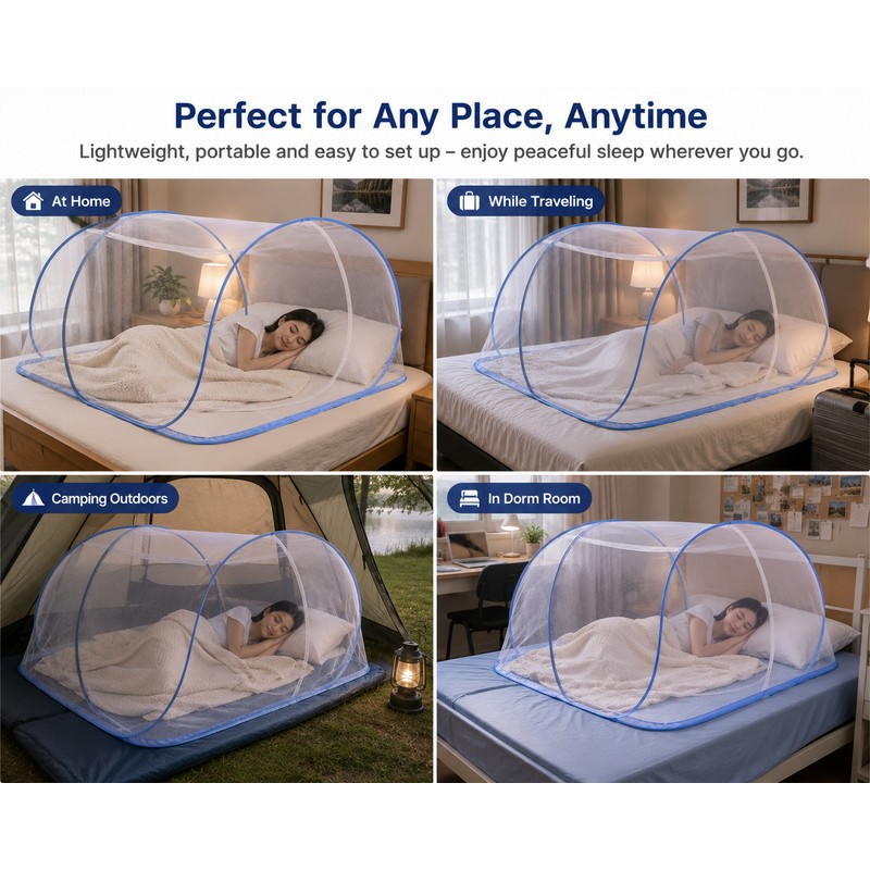 Single Bed Mosquito Net for Bed Summer - 100% Polyester