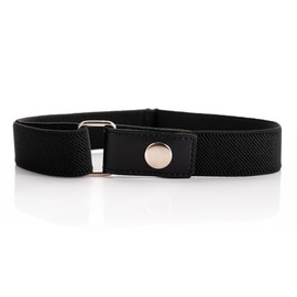 Olata Children's Belt with Comfortable Elastic Band and Press Stud (1-6 Years), black