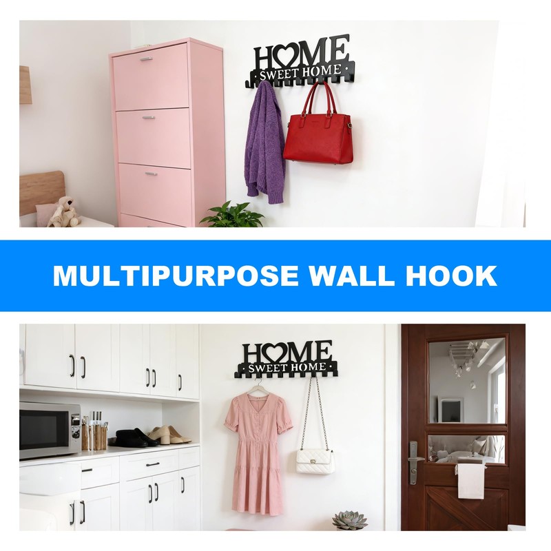 GMBANK Key Holder for Wall 10 Key Hooks for Home