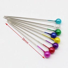 600PCS Sewing Pins Straight Pin for Fabric - Pearlized Ball Head Quilting Pins Long 3.8c, Multicolor Corsage Stick Pins for Dressmaker, Jewelry DIY Decoration, Craft and Sewing Project