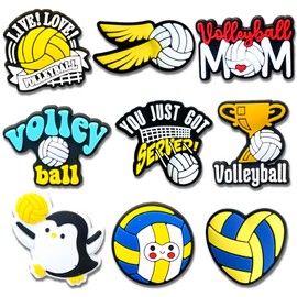Volleyball Shoe Decoration Charms for Croc Clog, Sports Ball Charms Accessories for Adults