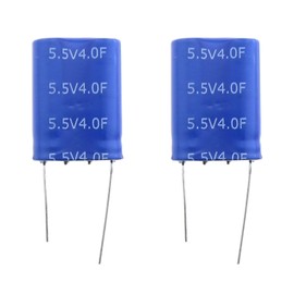 MEETOOT 2PCS 5.5V 4F 10x21x27mm 2Pins Ultra Farad Capacitor Wirewound Energy Storage Supercapacitors for Gate Car Recorder Smart Instrument