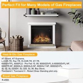 Criditpid 446-511A Pilot Assembly Propane Gas (LP) for Heat-N-Glo, Royal Gas Fireplaces, Replacement Heat N Glo SRV446-511A Propane Pilot Assembly Fireplace Parts with Thermocouple, Thermopile.