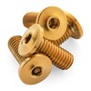 Terske Ultra-Low Profile Superlight Gold Anodized Titanium Bottle Cage Bolts: