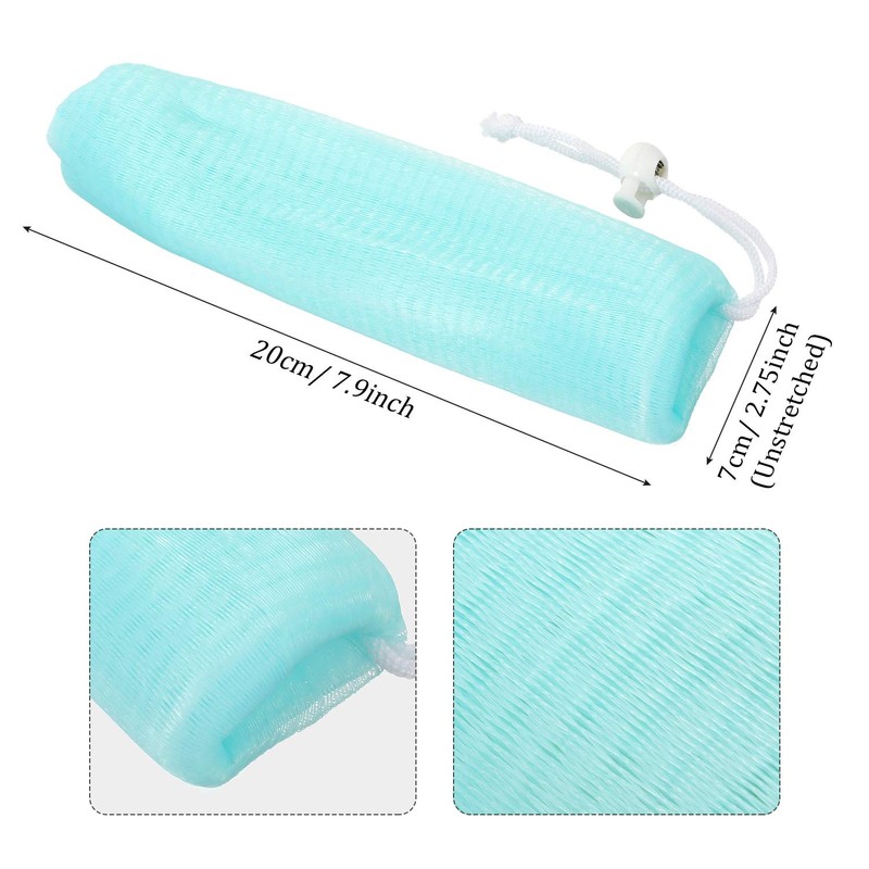 Boao Mesh Soap Bar Loofah Exfoliating Mesh Soap Saver Bag