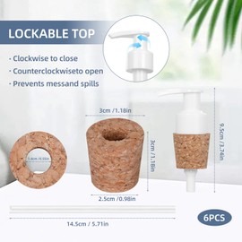 Yuecda 6 Pcs Soap Dispenser Pump, Jar Soap Dispenser Pump Lid, Easy Press Replacement for Bottles, DIY Project Must-Have, Durable & Stylish Soap Pump Replacement (white)