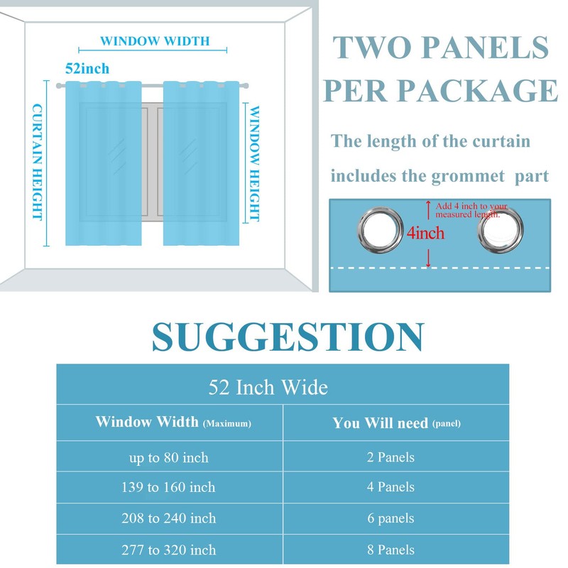 Estelar Textiler Navy Blue and Teal Blackout Curtains 72 Inch