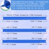 Architectural Scale Ruler, 12'' Imperial Architect Scale, Aluminum Engineer Scale
