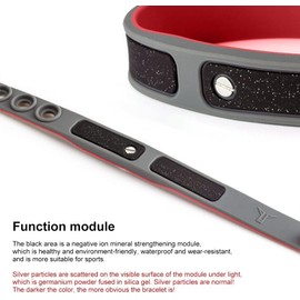 ZUJIACUN Anti-Static Wrist Strap, Wireless Anti-Static Wrist Strap, Adjustable and Balanced Negative ion Winter Anti-Static Bracelet to Eliminate Discharge for Men and Women (red)