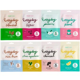 FACETORY K Beauty Mascarilla Facial Cuidado De La Piel - Colección Todos Los Diarios Juego De Mascarillas De Hoja (16 Piezas)  Mascarilla Facial...   