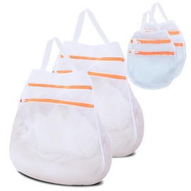 Nicola Mesh Laundry Bags 2pcs Travel Laundry Bag, Portable Hanging Laundry Bag, 30cm x 30cm Small Wash Bag for Washing Machine, Traveling, Camping (50cm x 50cm)