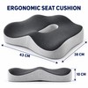 Memory Foam Seat Cushion and Lumbar Support Pillow for Office