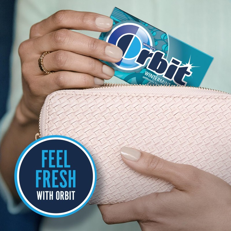 ORBIT Wintermint Gum Sugar Free Chewing Gum, 3 Packs of