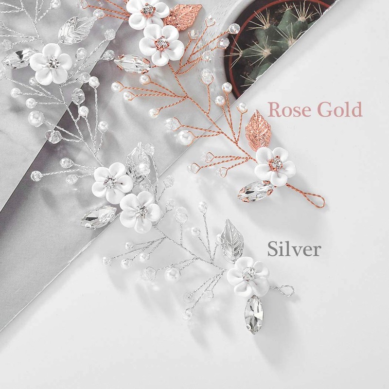 Unicra Bride Wedding Hair Vine Leaf Headband Simple Headpiece Bridal