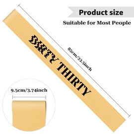 30 Birthday Sash for Men Woman 30 Year Old Birthday Gifts for Friend Sister 30th Birthday Party Decorations for Her Him Wife Husband Daughter Son Turning 30 Gift Party Supplies Satin Sash