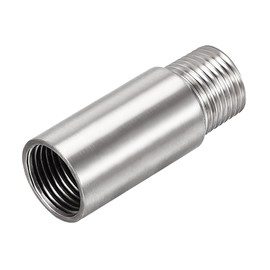 OFOWIN Shower Head Extension Arm Stainless Steel, 1/2 PT Male to 1/2 PT Female Thread, 60mm Length Nipple Cast Pipe Fitting Coupler for Kitchen Bathroom Faucet