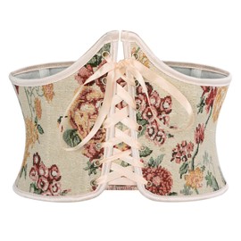 Scarlet Darkness Women Medieval Belt Lace-up Wide Waist Plastic Boned Belt for Party Orange 10