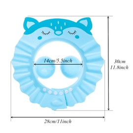 Gorras De BañO Para Bebé, Gorro De BañO Ajustable Suave Ajustable Para NiñOs, Gorro De Ducha Con ProteccióN Para Los OíDos ProteccióN Para Los OíDos Para NiñOs,BebéS,Gorro Ducha NiñOs (Azul amarillo, 35*23cm)