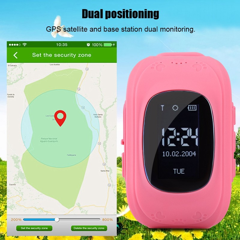 Q50 1.44in Kids Waterproof Smart Touch Screen Watch Positioning Watch
