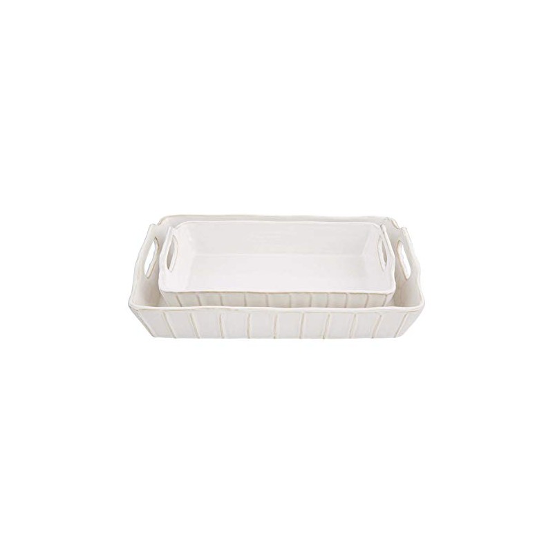 Mud Pie White Baker 2 Dish Set, small 2 3/4"