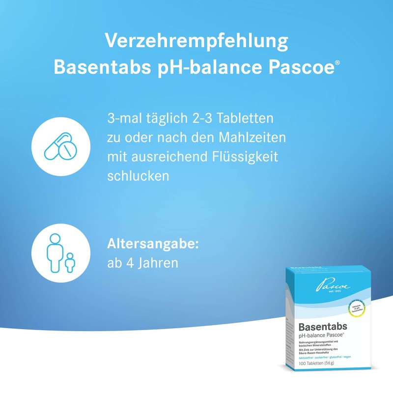 Pascoe® Basentabs (pH Balance Tablets) for Maintaining Acid-Alkaline Balance /