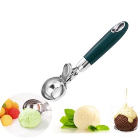 Ice Cream Scoop Ice Cream Scoop With Trigger Ice Cream Scooper Stainless Steel, Heavy Duty Metal Icecream Scoop