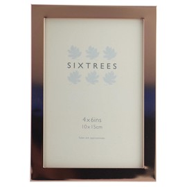 Sixtrees 2-121-46 Wide Square Edge Copper 6x4 inch photoframe. Complete with microfibre cleaning cloth.