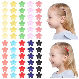 Choicbaby 60PCS Baby Girls Mini Hair Claw Clips Flower Hair Hair Accessories Barrattes for School Girls Kids Teens