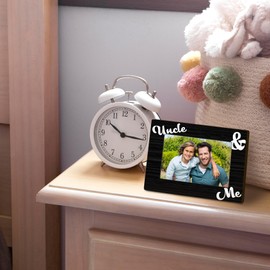 DUXMNAMG Uncle and Me 4x6 Picture Frame, Uncle Picture Frame, Uncle Photo Frame, Uncle Gifts from Niece Nephew, Gifts for Uncle from Niece Nephew, Uncle and Me Picture Photo Frame for Desk Decor