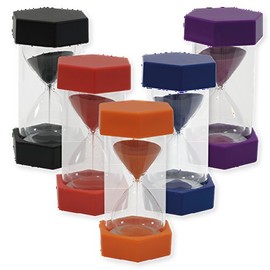 TimeTEX Sablier, 12 cm, Ø 6,5 cm, 3 minutes, X-Grand, Noir