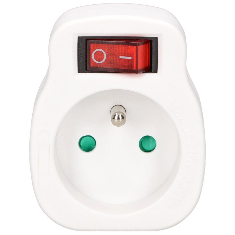 KOTARBAU® 1-Way Socket with Earth and Switch, Works Well in