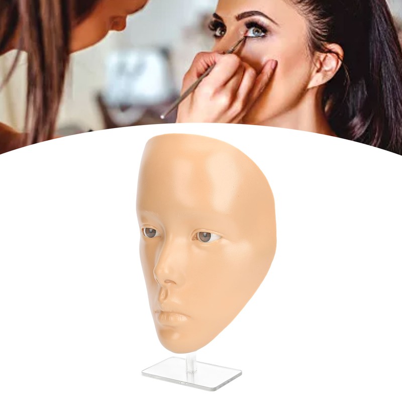 Silicone Makeup Practice Full Face Board with 20ml Cleansing Oil