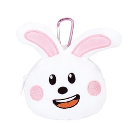 Tees Factory TB-5546717US Plush Zipper Mascot with Carabiner, Rabbit-chan, Approximately 4.3 x 4.7 x 2.6 inches (110 x 120 x 65 mm) (excluding parts)