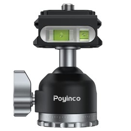 POYINCO Tripod Mini Ball Head 360 Degree Rotating Panoramic Ballhead with 1/4" Screw Quick Shoe Plate, for Tripod Monopod Slider DSLR Camera Camcorder,Max Load up to 5 kg/ 11lb