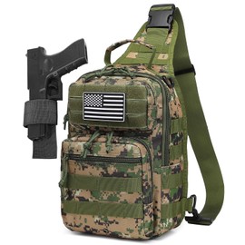 HPDF Small Tactical Military Backpack Sling Crossbody Holster Bag For Men CCW Sling Bag 10L
