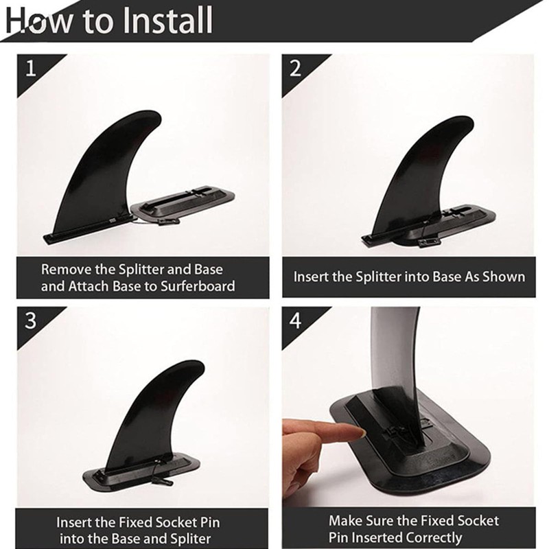 LEYILE 5 x Surfboard Fin Clips Replacement Fin Buckle Paddle