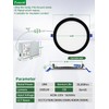 zouzai 1 Pack 8 Inch 1685LM Black 5CCT Ultra-Thin LED