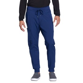 Infinity Cherokee Men's Jogger Pants with Drawstring Waist Mid Rise 5 Pockets Bottoms Plus Size CK004AT, 2XL Tall, Navy