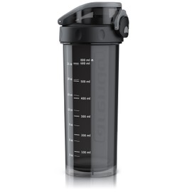 Arendo - Drinking Bottle with Lid OneClick Closure - 800 ml Capacity Scale Markings - Dishwasher Safe - Protein Shaker Protein Shaker - Protein Shaker for Leisure Sports Fitness