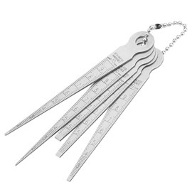 1 Set of 5 Sizes 10mm Taper Gauge Welded Taper Feeler Gauge Ruler Hole Inspection Tool Stainless Steel Taper Gauge