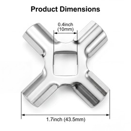 4 Pack WPW10408733 Meat Grinder Blade for KitchenAid Whirlpool Stand Mixer – Stainless Steel Replacement Knife for FGA/FGA1 Food Grinder Attachment, Replaces 4162143 4162144 9706857 2683750