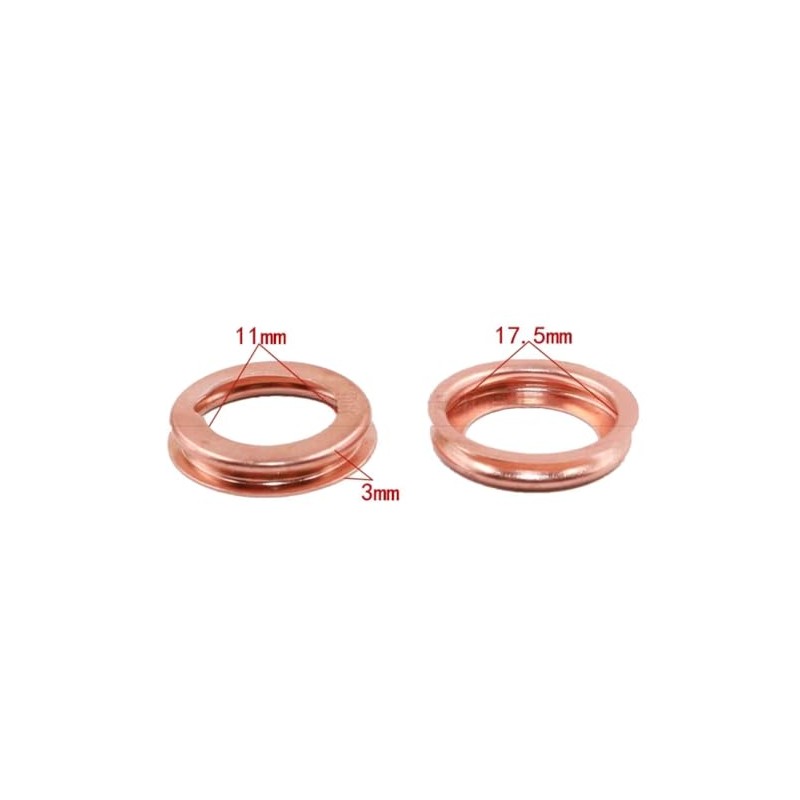 Drain Washer for Nissan, 10 Pieces, Copper M12 11026-01M02 19-17006