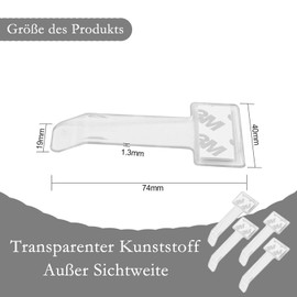 Parking Permit Holder Windscreen, Parking Permit Holder Windscreen for Parking Ticket Holder, Car Card Holder, Independent Card Clip, Car Document Holder (Transparent, Pack of 4)