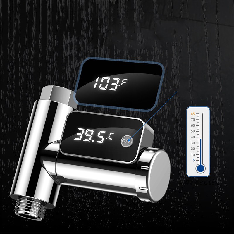 LED Water Thermometer ABS PC Water Temperature Meter with 360