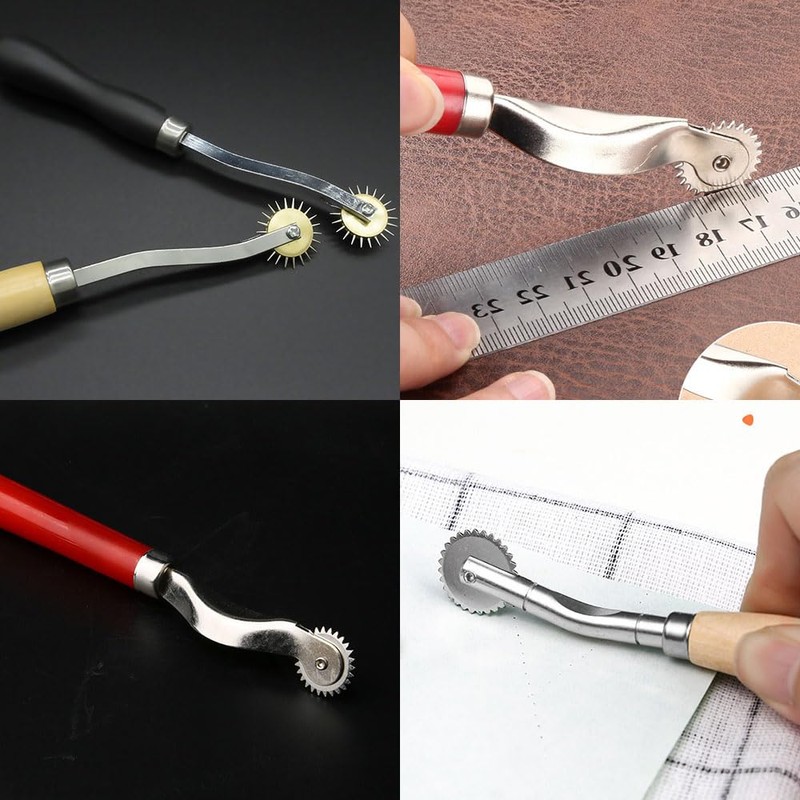 Esforzarse Tracing Wheel Sewing Tool,4PCS Tracing Wheel Stitching Wheel Tool