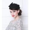 ELLYDOOR Wool Fascinator Hat Winter Wool Felt Pillbox Hat for