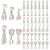 CRAFTYMELODY 48Pcs Pinch Bail Clip Clasp 6 Style Brass Snap
