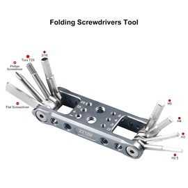 ZITAY Folding Tool Set Includes Screwdrivers and Hex Key Wrenches compatible Camera Cage